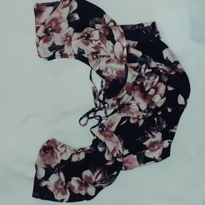 Honey Punch Floral Off Shoulder Crop Top